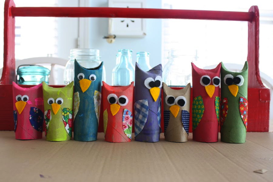 owl tubes craft