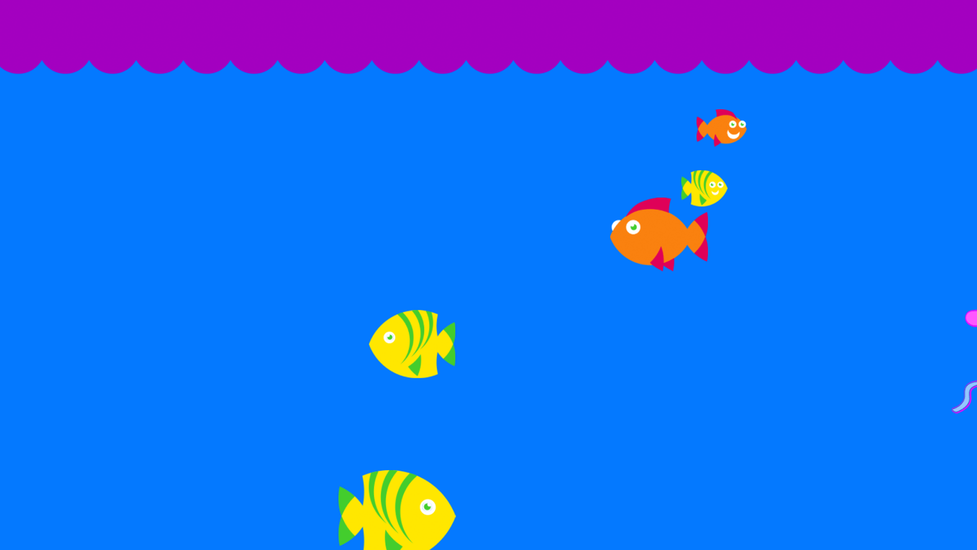 game for baby, game for toddlers, underwater adventure, fish, octopus, jellyfish, submarine