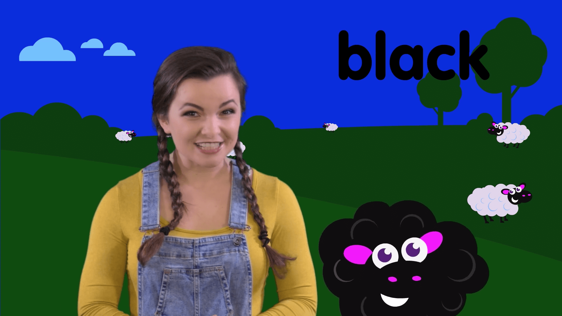 kiki sings baa baa black sheep for Kiki's Music Time music video for toddlers on KneeBouncers﻿