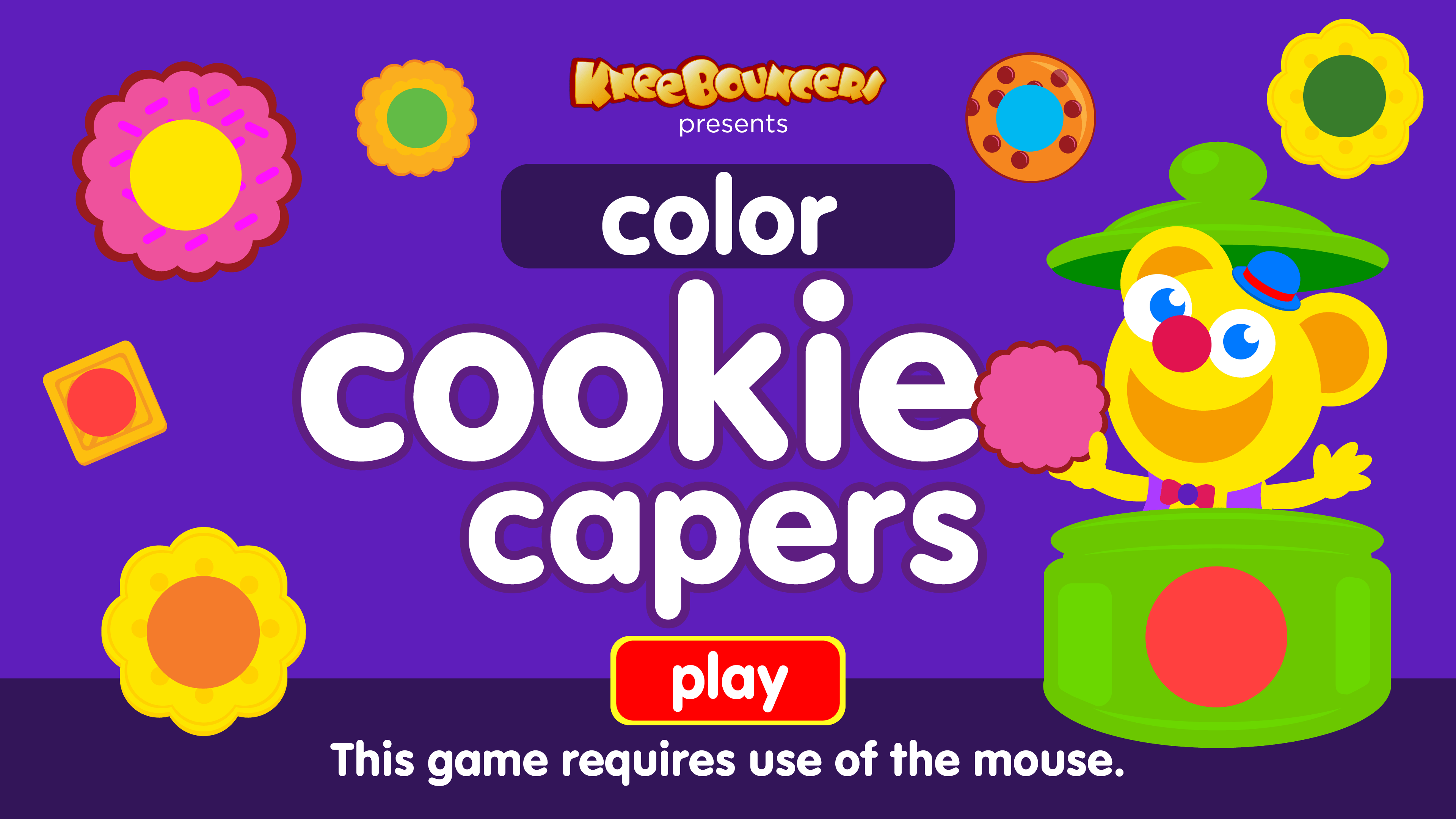 Preschool game, learn colors, cookie game