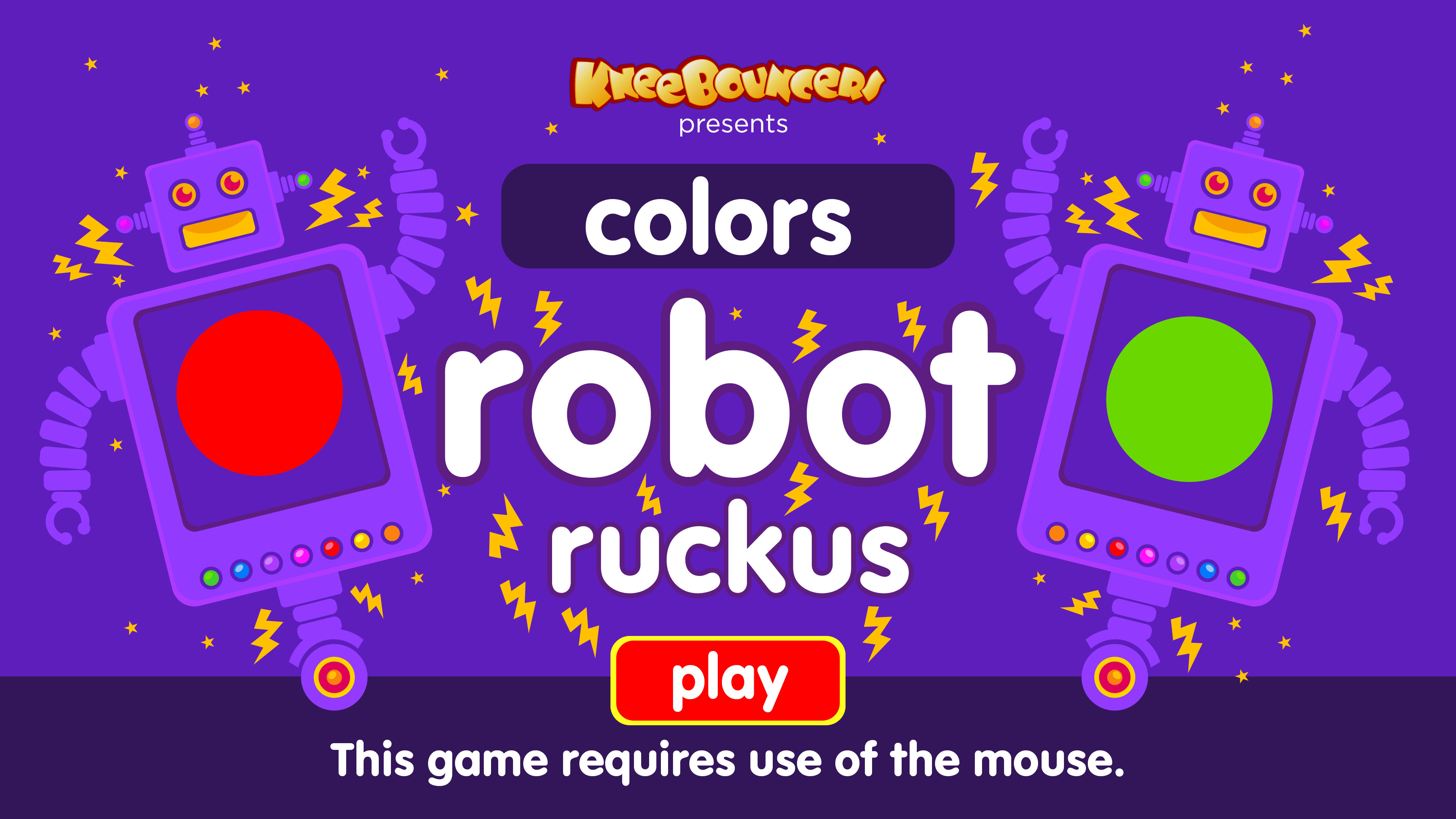 Preschool game, learn colors, robot game