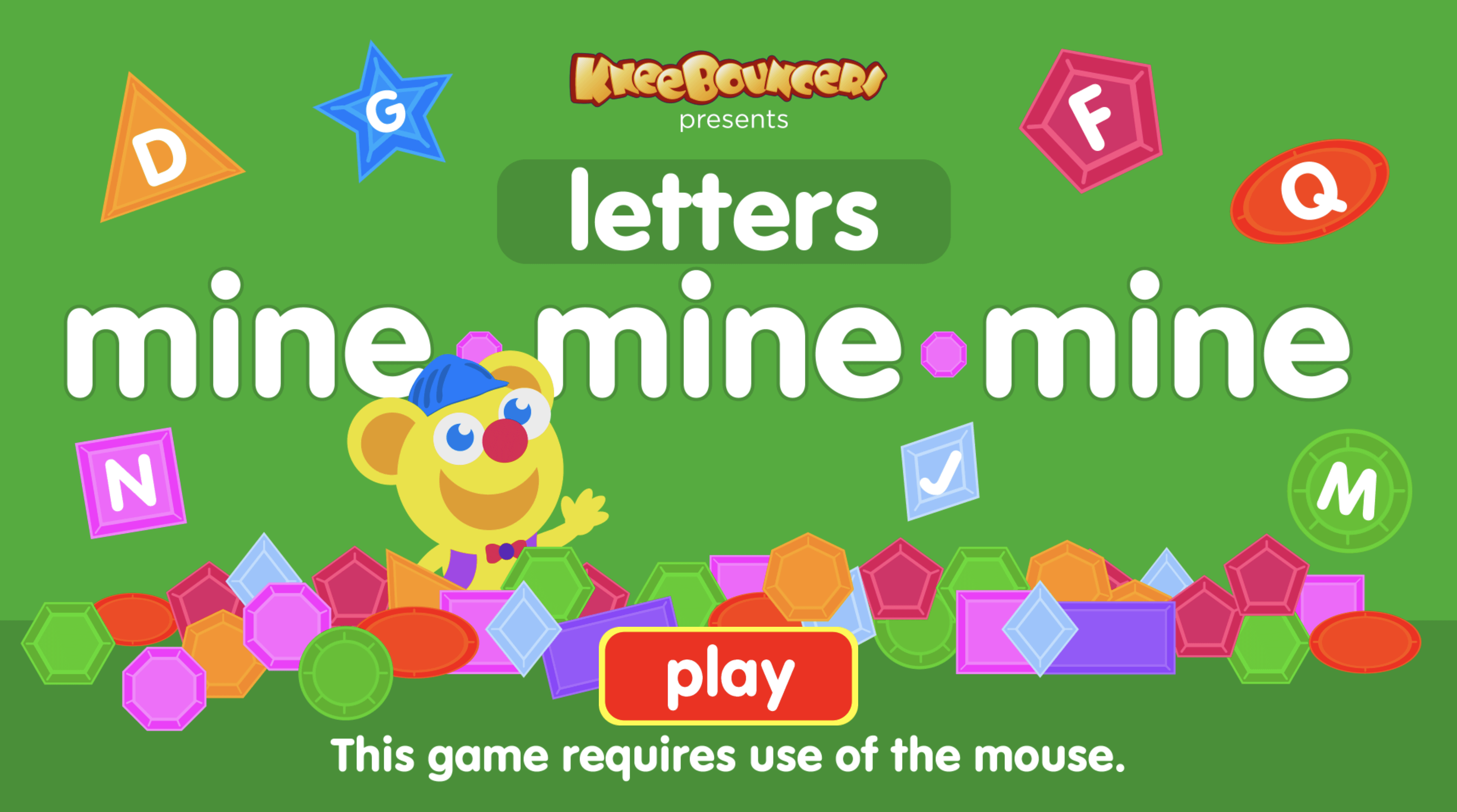 Educational game, Preschool game, learn letters, mine game