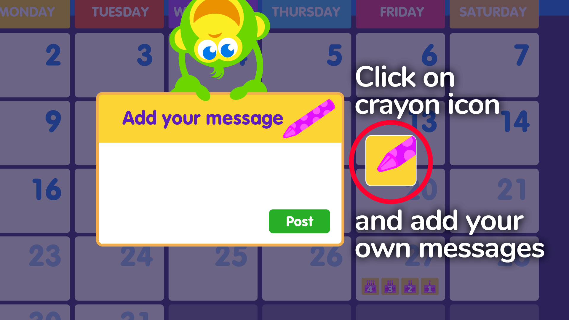 Calendar - message