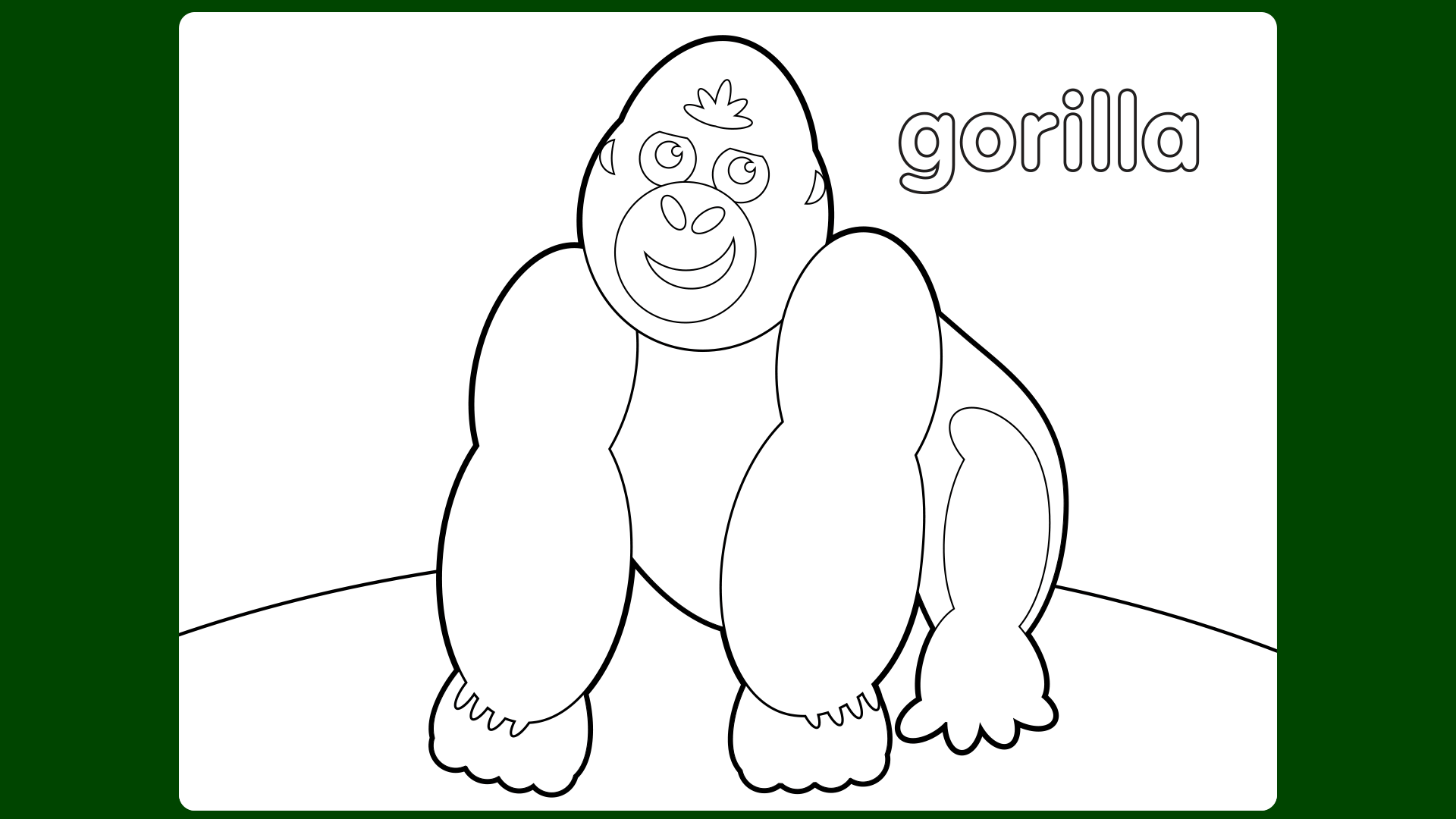 coloring gorilla
