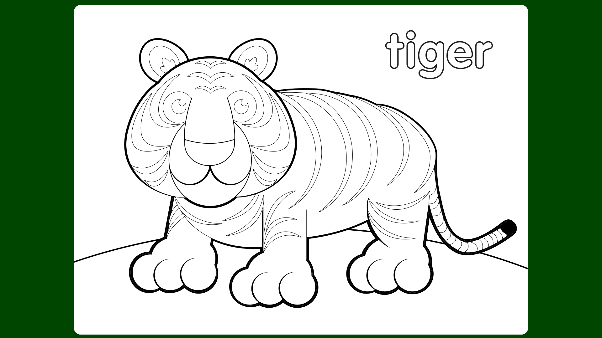 coloring tiger