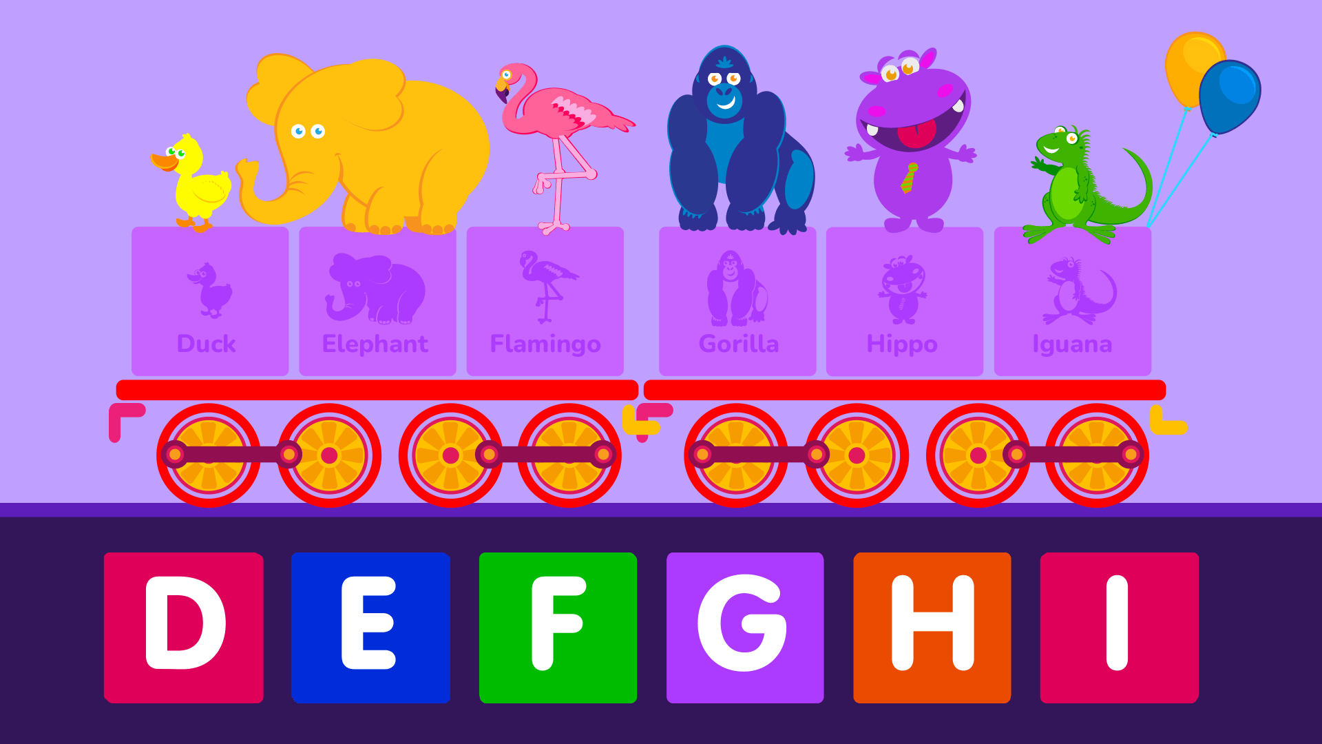The Alphabet Train game DEFGH