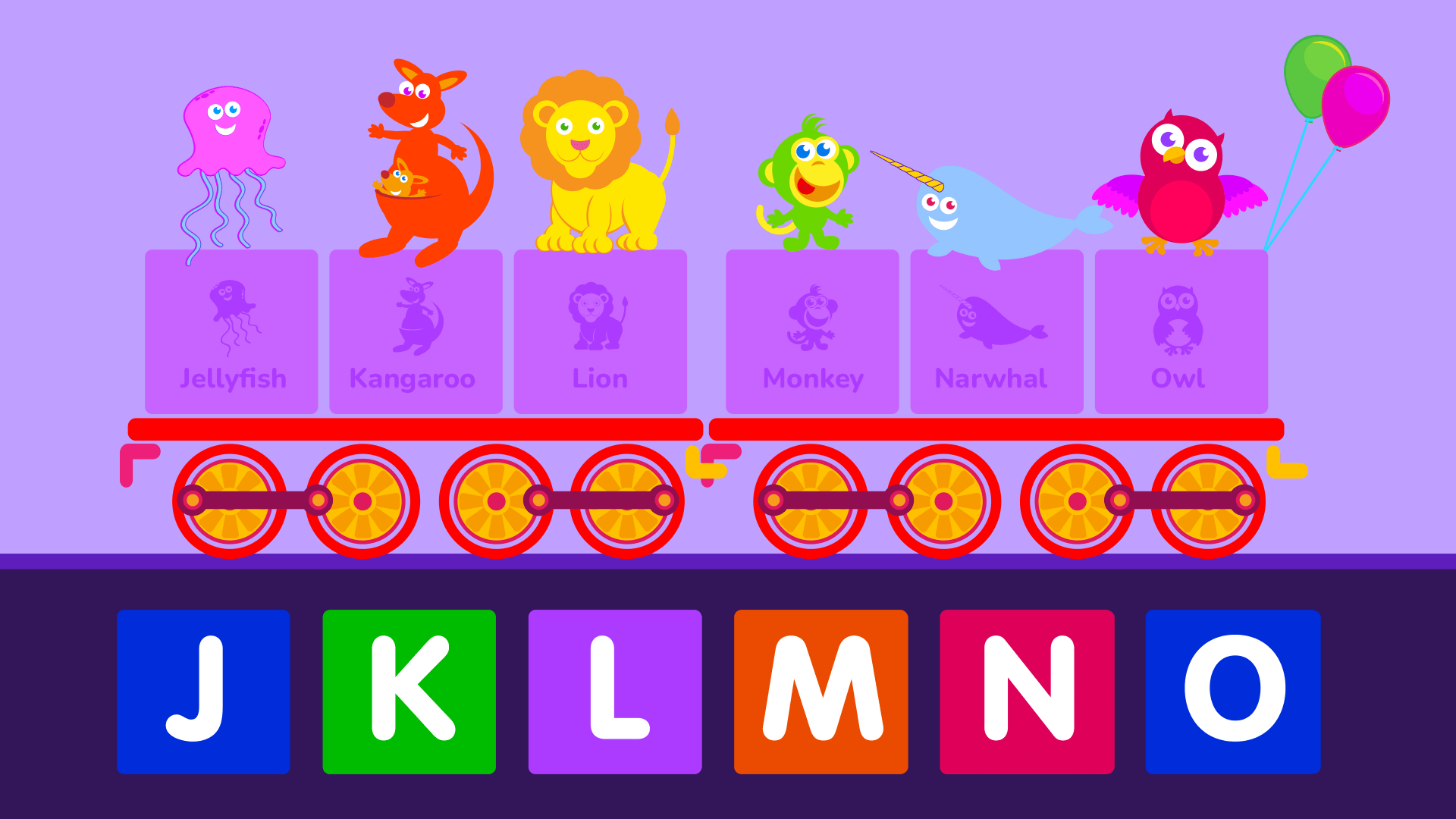 The Alphabet Train game JKLMNO